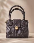 Dark Grey Marble Mini Handbag – front view