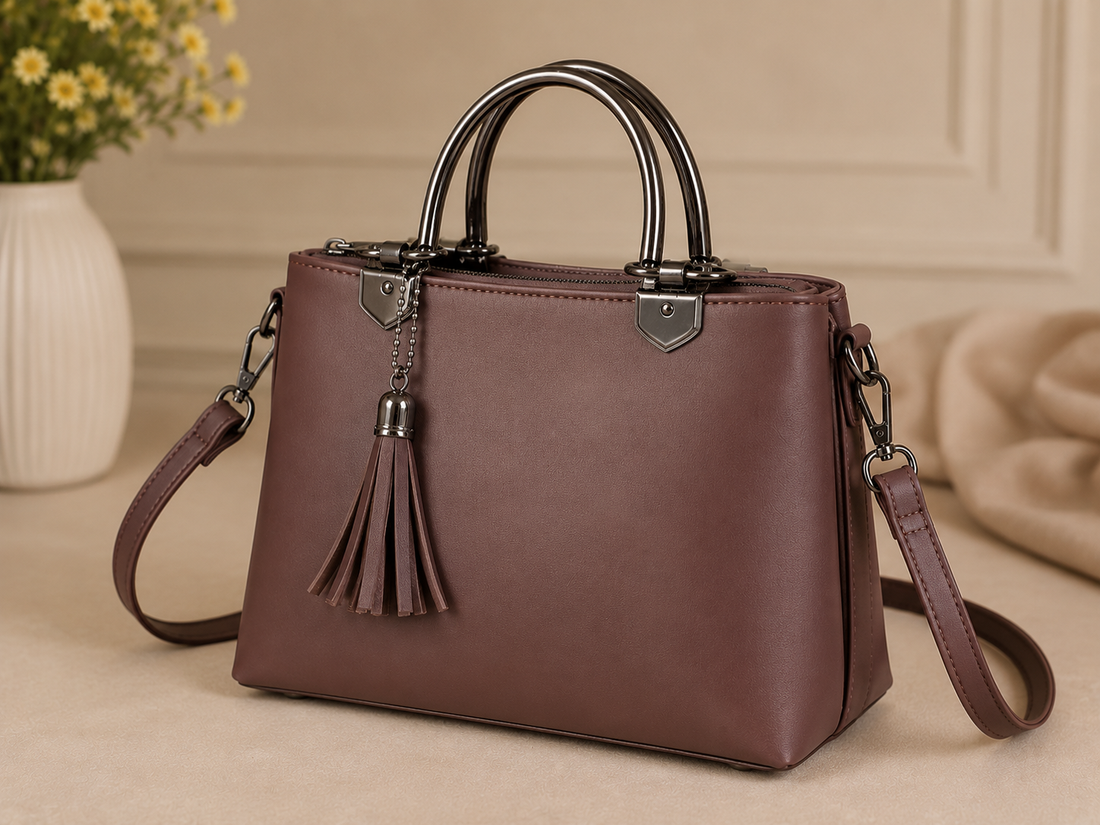 Brown Tassel Handbag – front view
