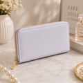 Lavender Zip-Around Wallet – front view