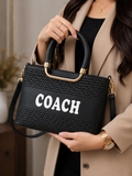 Coach Style Black Handbag – model view
