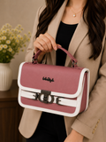 Pink White Handbag – side view