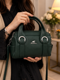Forest Green Boston Mini Handbag – front view