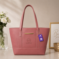 MK Brownish Mauve Tote Bag - side angle view