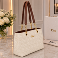 Dior Ivory Quilted Chain Tote Bag - lifestyle with Dior box